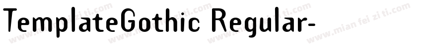 TemplateGothic Regular字体转换
